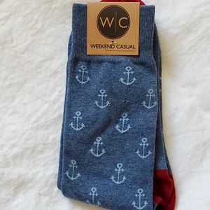 3/$20 BNWT Weekend Casual Heather Blue Dress Socks